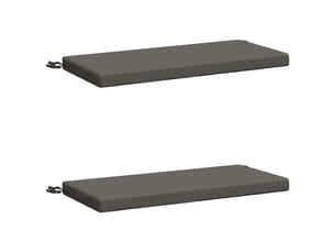 Lot de 2 coussins de banc, coussins d'assise soest 100 % polyester gris cf57267
