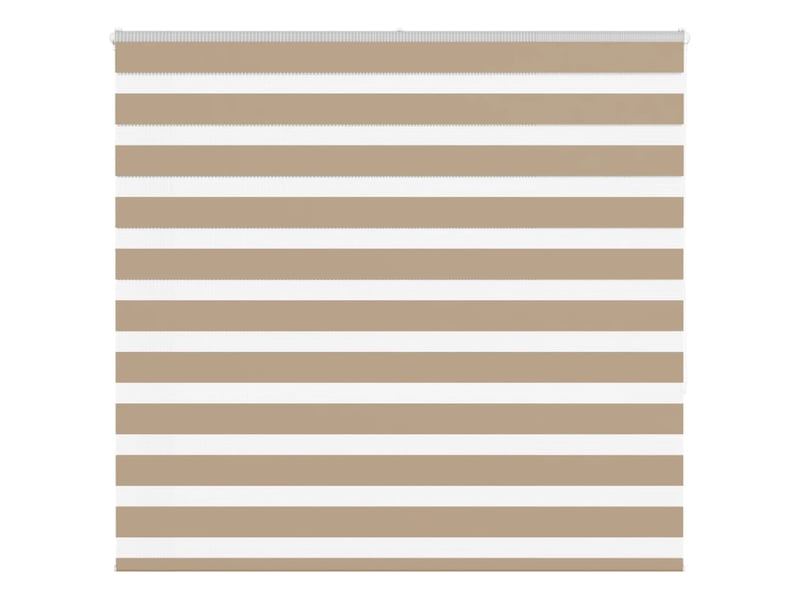 Store zèbre, store de fenêtre marron sable largeur du tissu 155,9cm polyester cf48794 - Conforama B