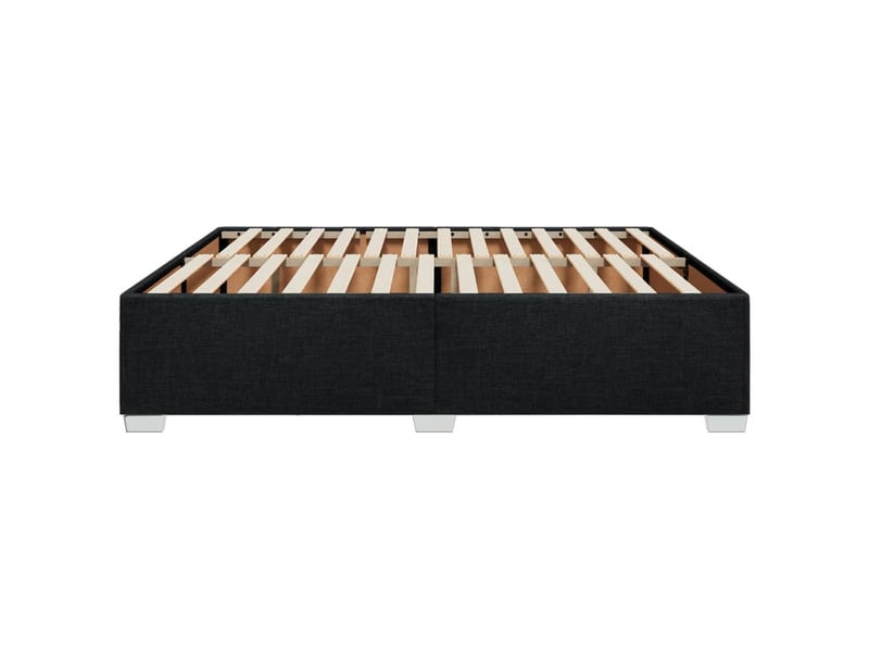  Lit double- lit adulte -  cadre de lit sans matelas noir 200x200 cm tissu  - Conforama D
