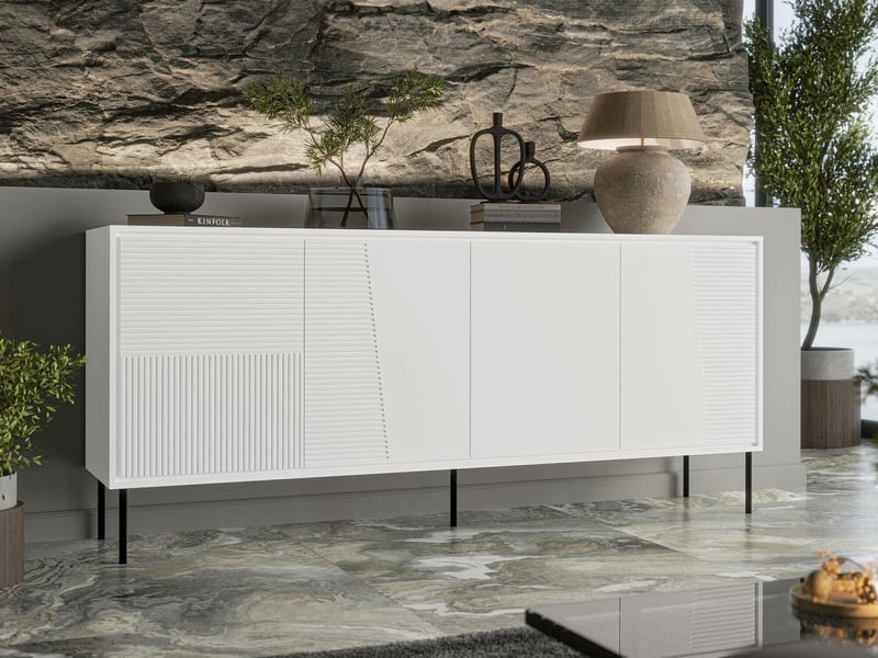 Buffet charlotte 208, stratifié, 87x200x45cm - Conforama B