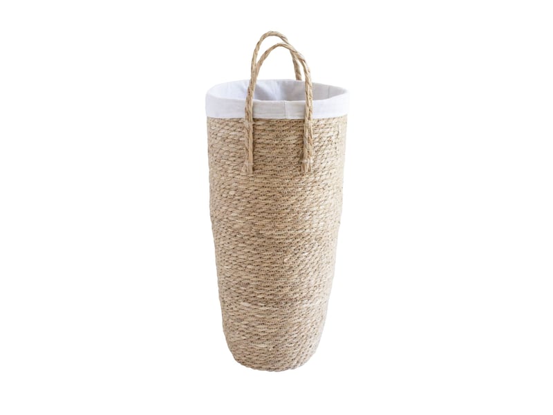  Panier à linge étroit en jonc de mer avec doublure 45 x 25 x 65 cm 62864 - Conforama D