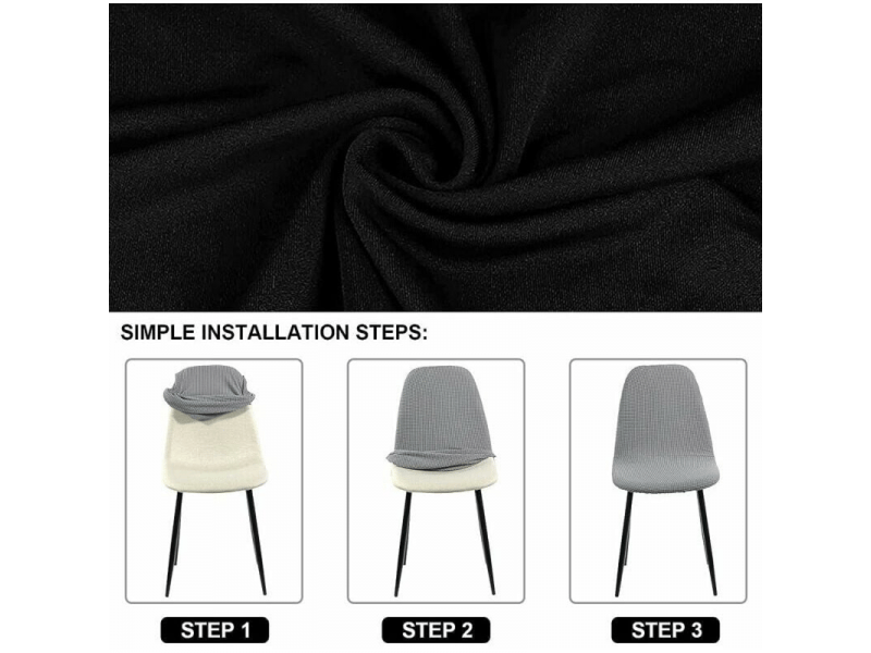  Housse de chaise scandinave extensible lot de 4 moderne housse de chaise de salle à manger lavable universel couverture de chaise de cuisine décor de, 52 x 48 cm XLH-ZLS-011916ZLS - Conforama D