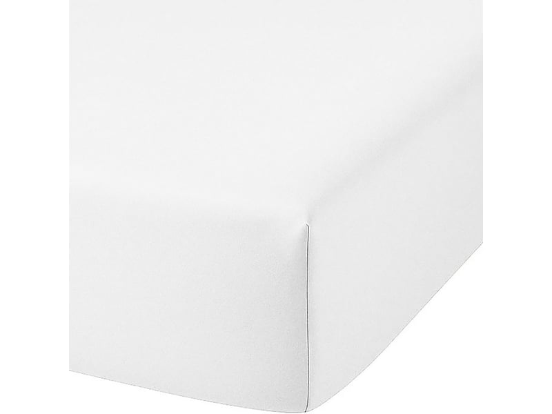  Drap housse 160x200+30 cm coton blanc PD25573 - Conforama A