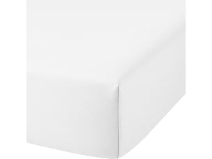Drap housse 160x200+30 cm coton blanc