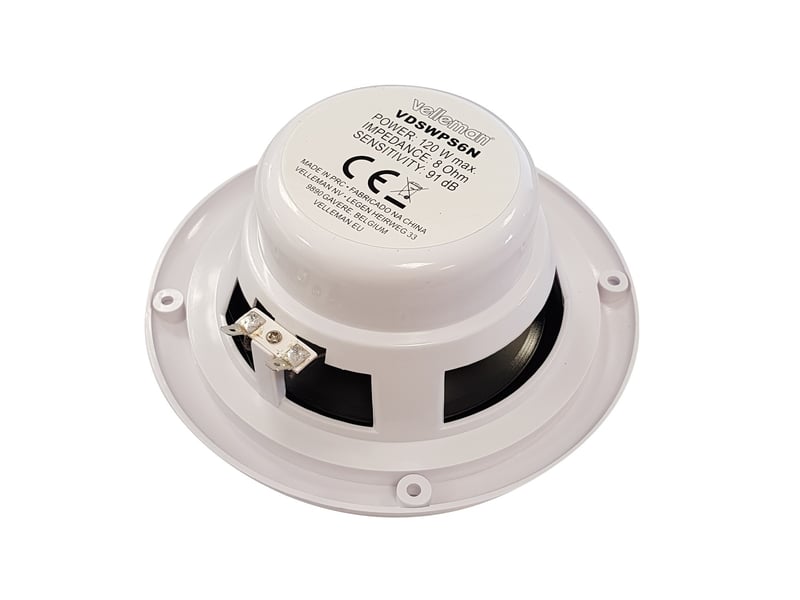 Kit 2 haut-parleurs coniques - 6.5 - 120w - 8 ohms - grille et résistance à l'eau  - Conforama B
