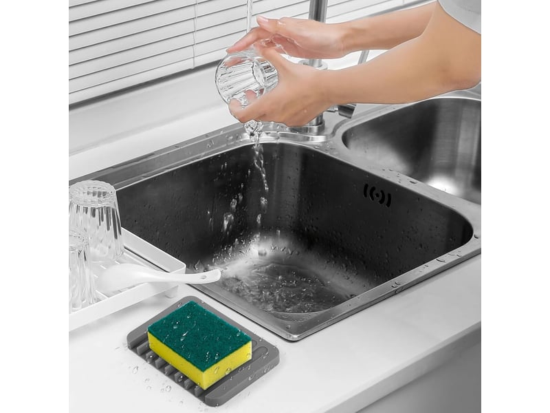  4pcs porte savon,support savon， silicone avec drain de vidage，porte savon douche，plateau à savon,pour salle de bain cuisine compteur，voyage  - Conforama B