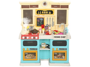 Cuisine jouet pour enfants 66x24x83 cm avec robinet électrique, lumières et sons, multicolore