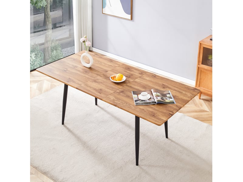  Table de salle à manger rectangulaire 190,5 x 80 cm – bois – style industriel pour 6 à 8 personnes  - Conforama B