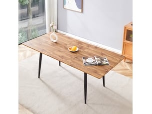 Table de salle à manger rectangulaire 190,5 x 80 cm – bois – style industriel pour 6 à 8 personnes