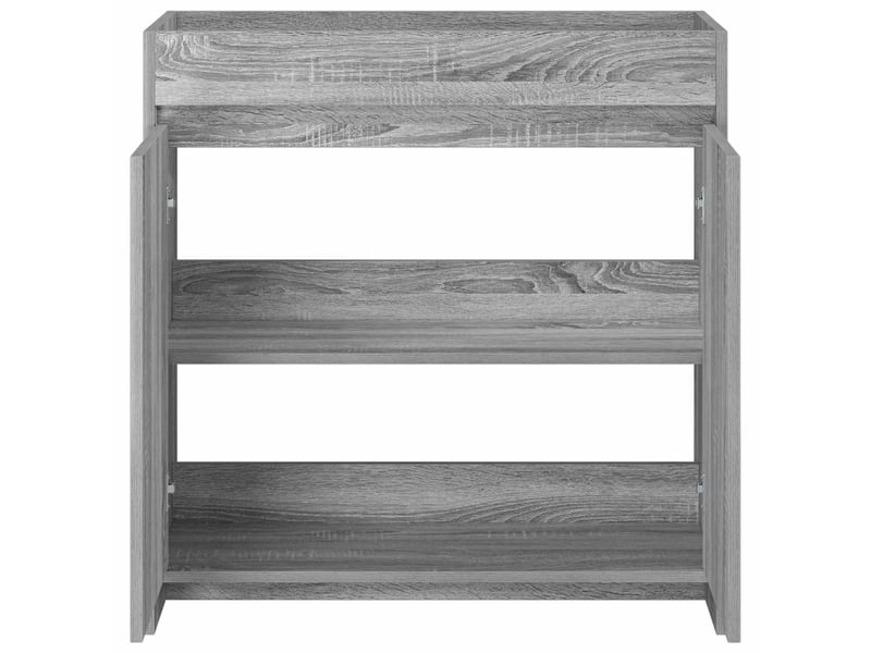  Meuble sous lavabo de salle de bain, commode sonoma gris shl492  - Conforama D