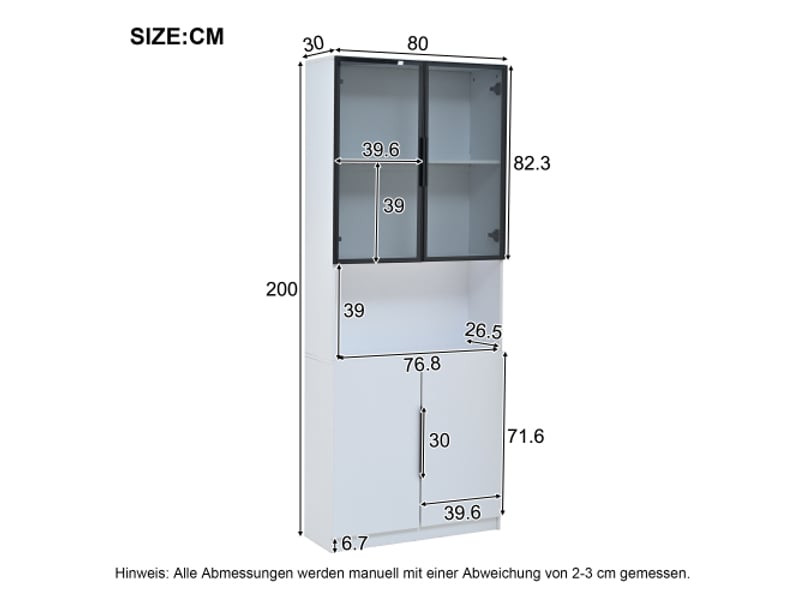  Vitrine - moderne minimaliste - portes en verre trempé - éclairage led réglable - anti-basculement  - Conforama D