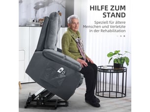 Fauteuil relax électrique  RAELUNYI Cuir / Tissu noir