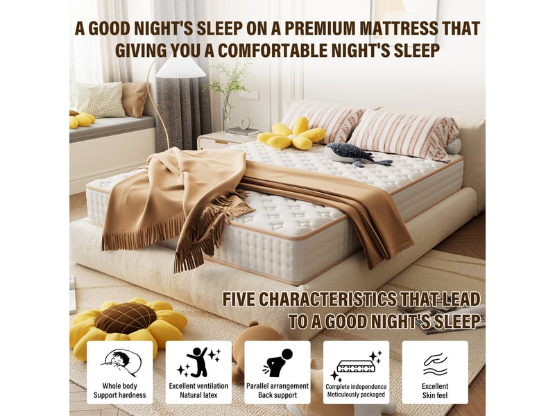  Matelas en mousse 140x190cm，épaisseur 18cm  - Conforama B