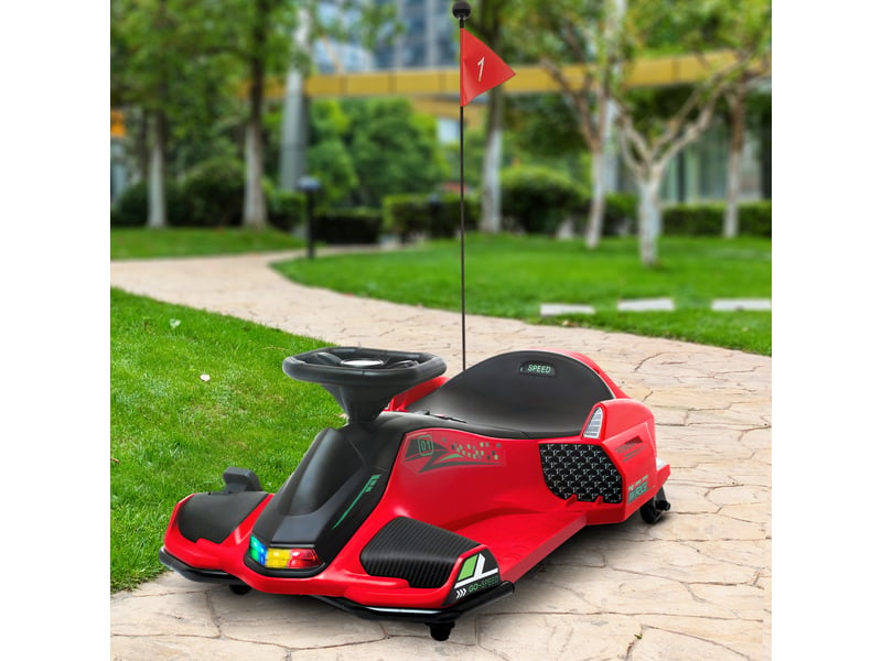  Kart électrique pour enfants 12 v avec mode drift 8 à 12 ans rouge  - Conforama D