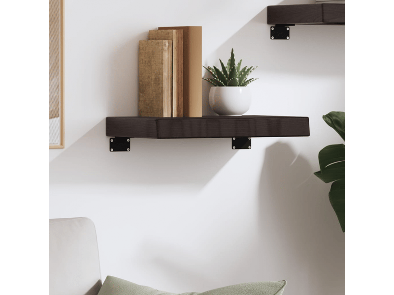  Étagère murale marron foncé bois chêne massif traité- comfortxl  - Conforama B