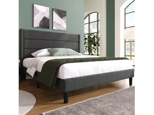Lit 2 places 140x200 cm HAVRYA   coloris gris
