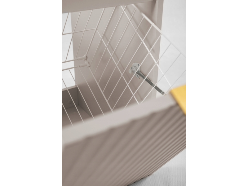  Meuble bas de salle de bain avec panier à linge flow cachemire 40 cm  - Conforama W