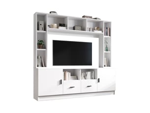 Meuble tv coloris blanc 180 cm MEUBLIV  