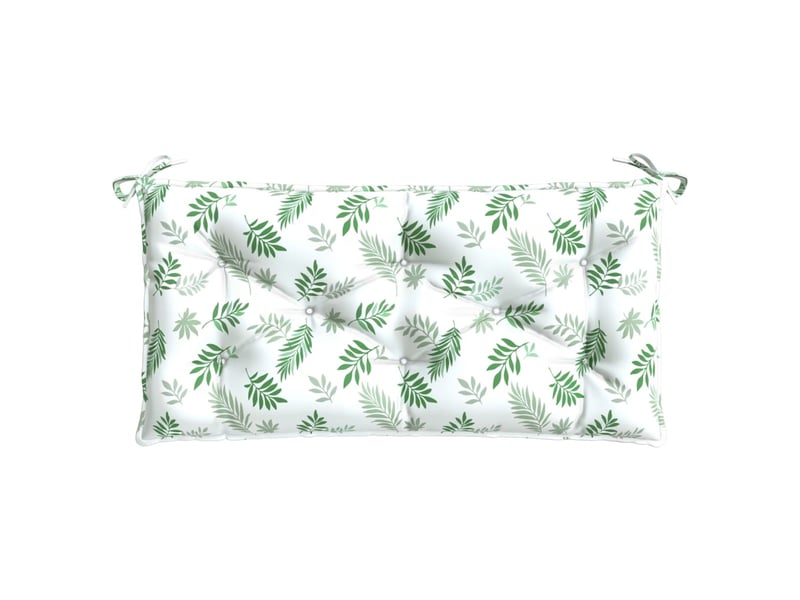  Coussin de banc de jardin, coussin d'assise motif de feuilles 110x50x7 cm tissu cf52749  - Conforama A