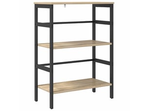 Étagère 2 niveaux, étagère de rangement 60 x 29,5 x 81 cm bois d'ingénierie shl7046