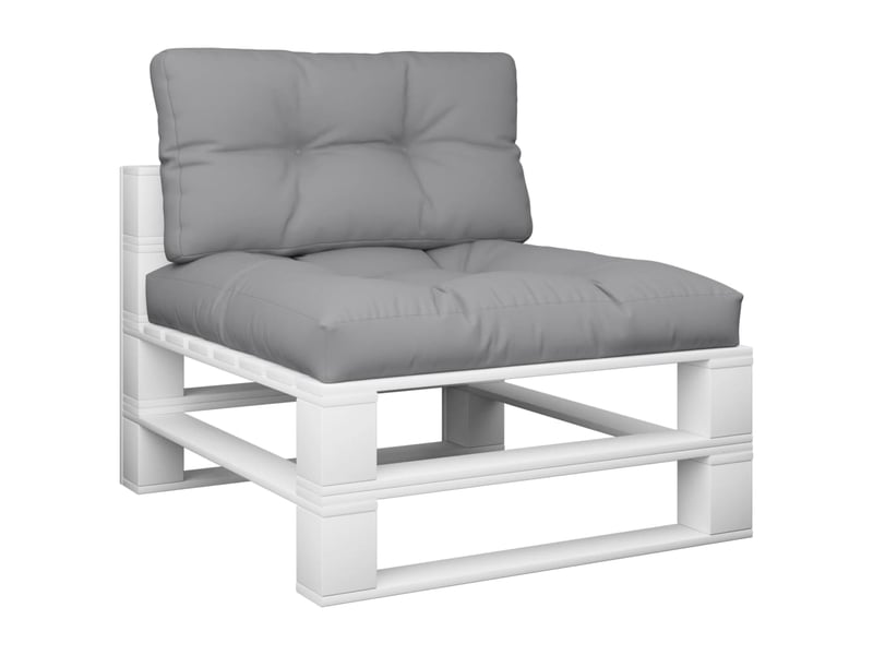  Lot de 2 coussins de palette, coussins de canapé gris tissu cf59533  - Conforama C