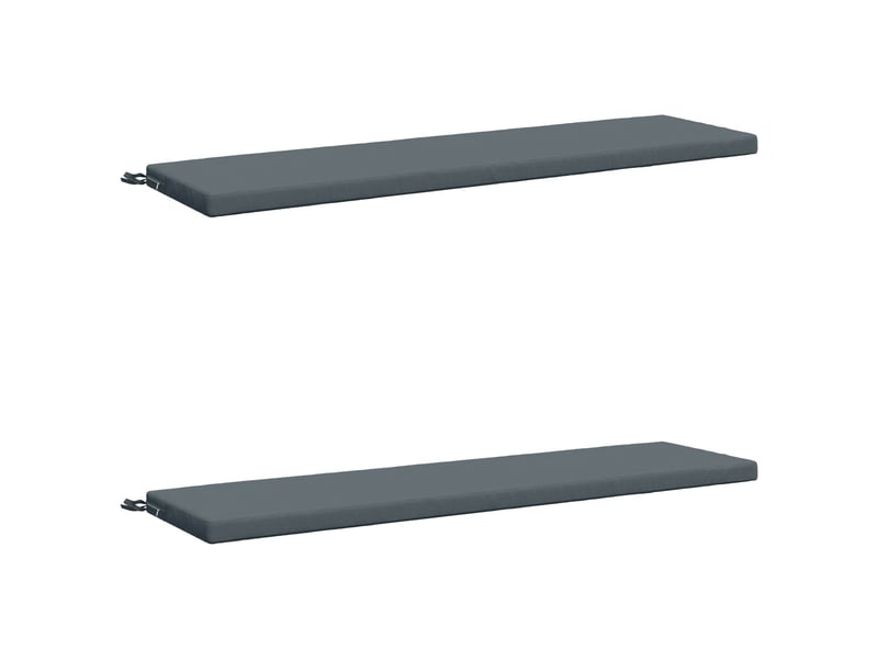  Lot de 2 coussins de banc, coussins d'assise soest 100 % polyester bleu cf57059  - Conforama A
