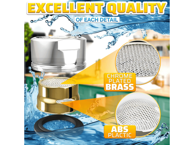  Aérateur de rechange pour robinet de salle de bain - accessoire de 24 mm pour robinets de cuisine et de salle de bain - lot de 4  - Conforama C