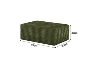 Pouf / repose pied BLOSSOM Y165-OTTOMAN-GREEN vert