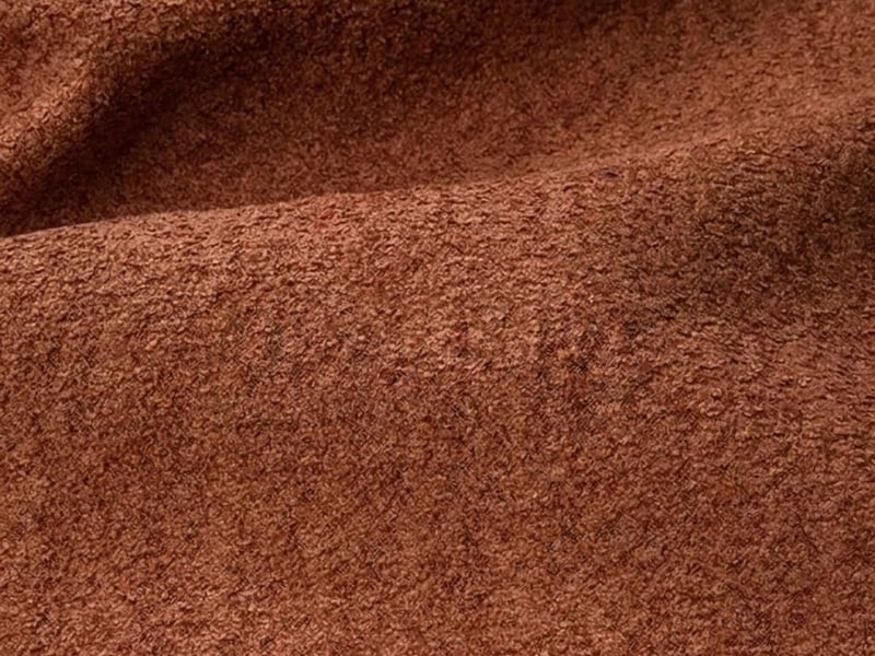  Bobochic lit celina tissu bouclette avec lattes massives orange 160x200 CELINA - Conforama D