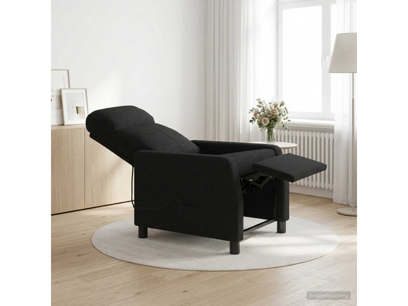  Vidaxl fauteuil de massage inclinable noir tissu  - Conforama B