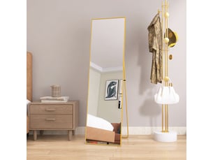 Miroir rectangulaire à fixer coloris doré <strong></strong> <strong></strong> - 40 cm x 40 cm