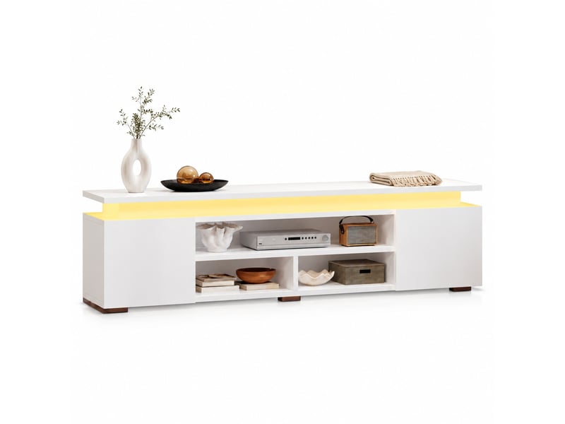  Meuble tv 180 cm avec led rgb et rangement homvra  - Conforama A