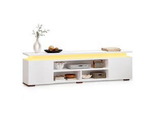 Meuble tv coloris blanc 180 cm HOMVRA