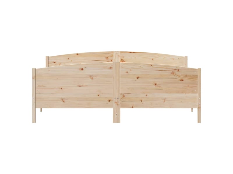  Lit double- lit adulte -  cadre de lit sans matelas 200x200 cm bois massif de pin  - Conforama C