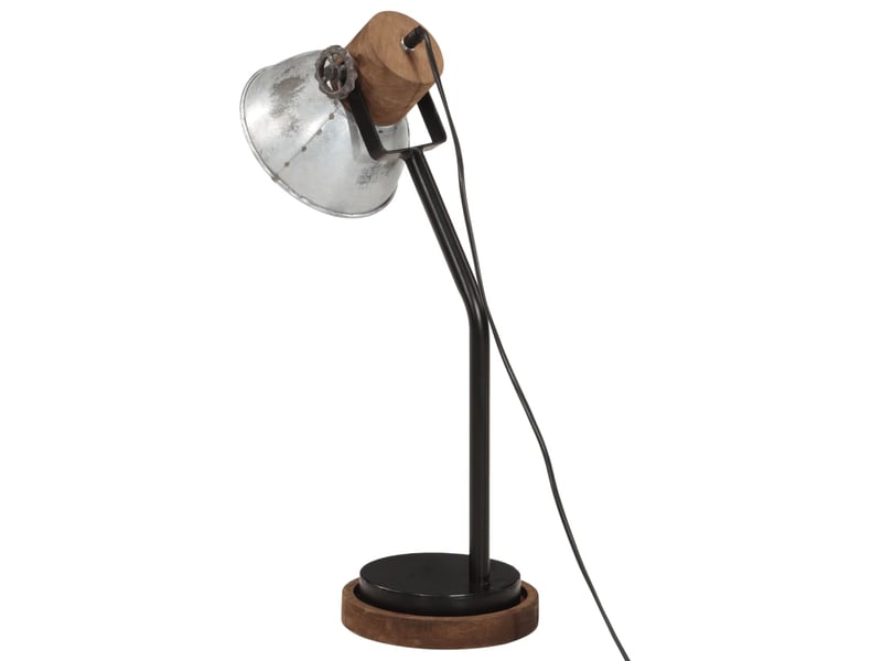  Lampe de bureau 25 w argent vintage 18x18x60 cm e27  - Conforama E