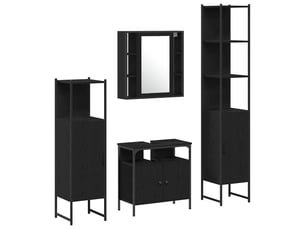 Ensemble de mobilier de salle de bain 4 pc chêne noir cf64512