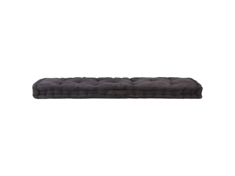  Coussins de palette canapé de sol dossier assise en coton noir dec021323  - Conforama D