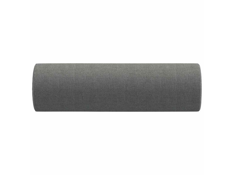  Lot de 2 coussins décoratifs gris foncé ø15x50 cm tissu cf60870  - Conforama D