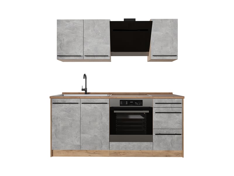  Vicco cuisine, bétonchêne doré, 180cm sans pt  - Conforama A