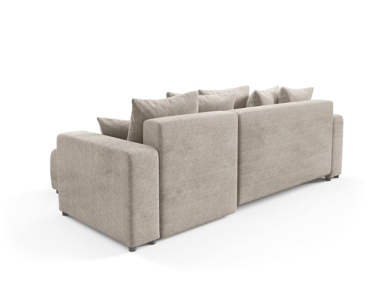  Canapé d'angle convertible evora l beige  - Conforama D
