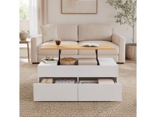 Table basse rectangulaire coloris bicolore LPOSPI - 50 cmx100 cm