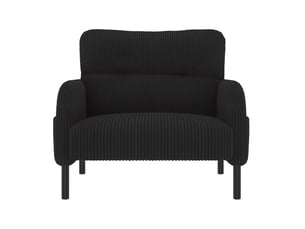 Fauteuil fixe OKMYHOME  Velours côtelé noir vendu A l'unité