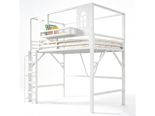 Lit mezzanine 90x200 cm <strong></strong>  <strong>LDB00671AAK</strong> coloris blanc