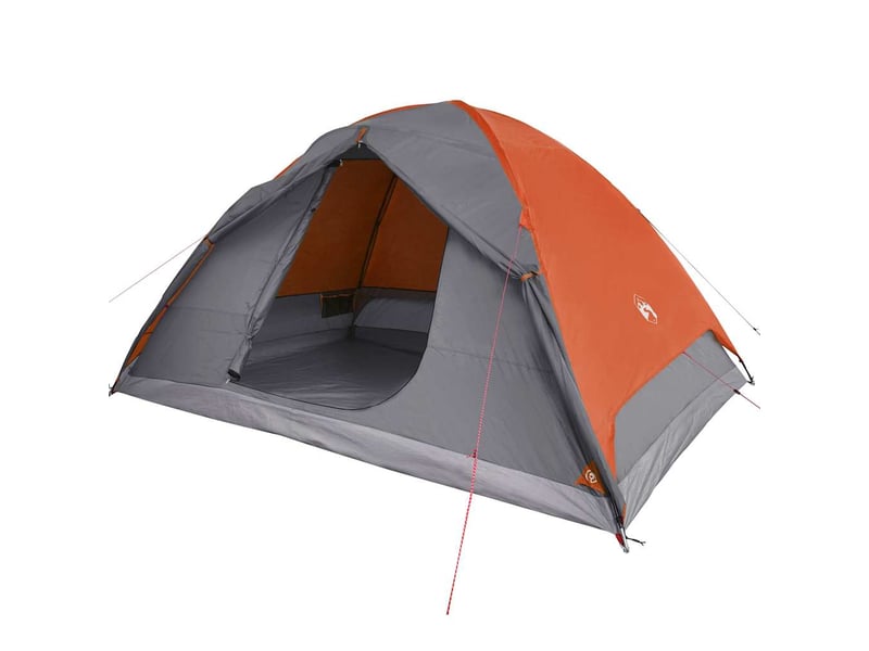  Tente de camping, tente à dôme 6 personnes orange imperméable  - Conforama D