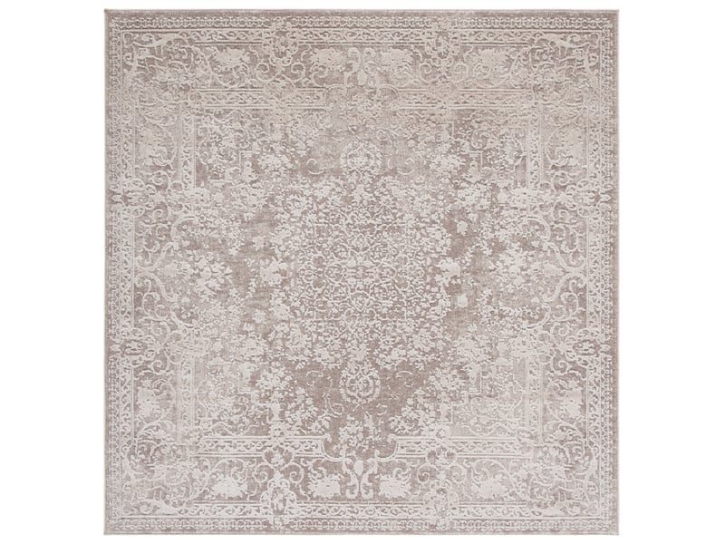  Tapis contemporain en polyester beige, 201 x 201 cm  - Conforama A