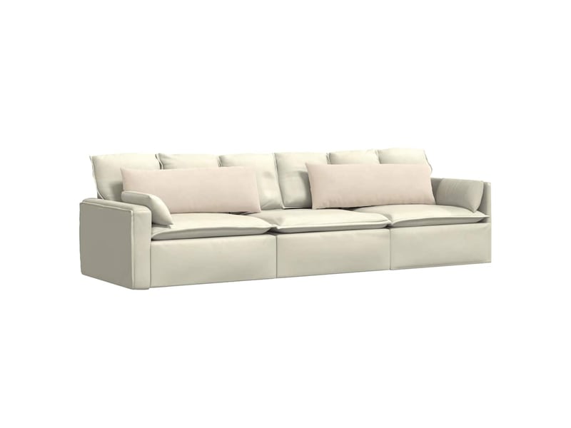  Lot de 2 coussins de canapé, coussins décoratifs tissu beige 120 x 40 cm cf58750  - Conforama C