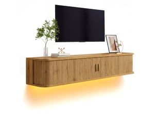 Meuble tv coloris naturel 175 cm OKWISH