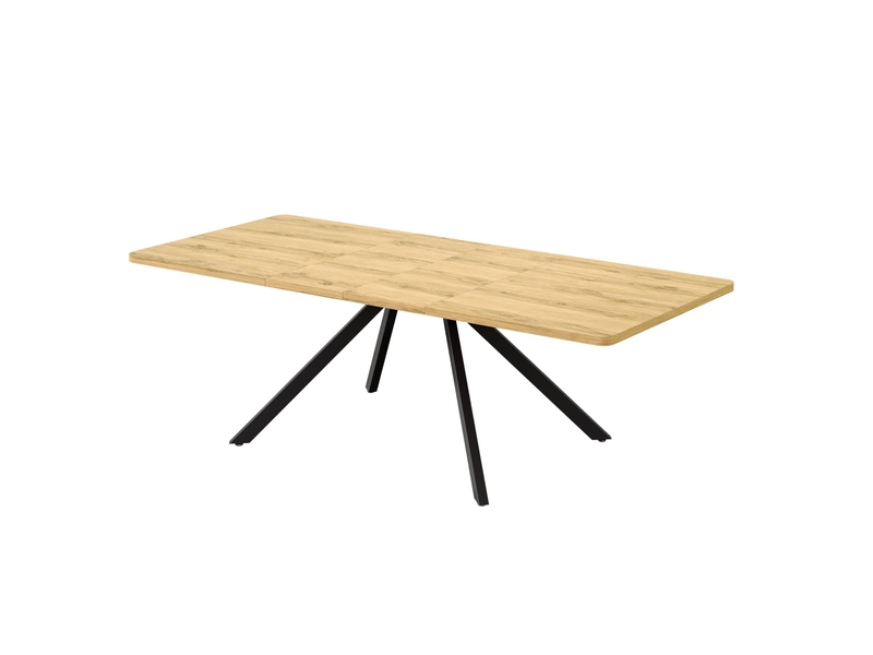  Table à manger extensible 160-240x90 cm en mdf coloris chêne  - Conforama R
