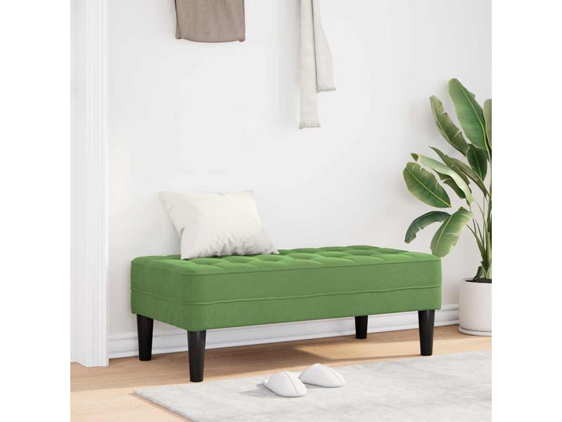  Banc chambre, banc de lit vert clair 113x57x39 cm velours  - Conforama B