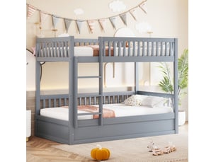 Lit superposé 2x90x200 cm VIVRYN coloris gris